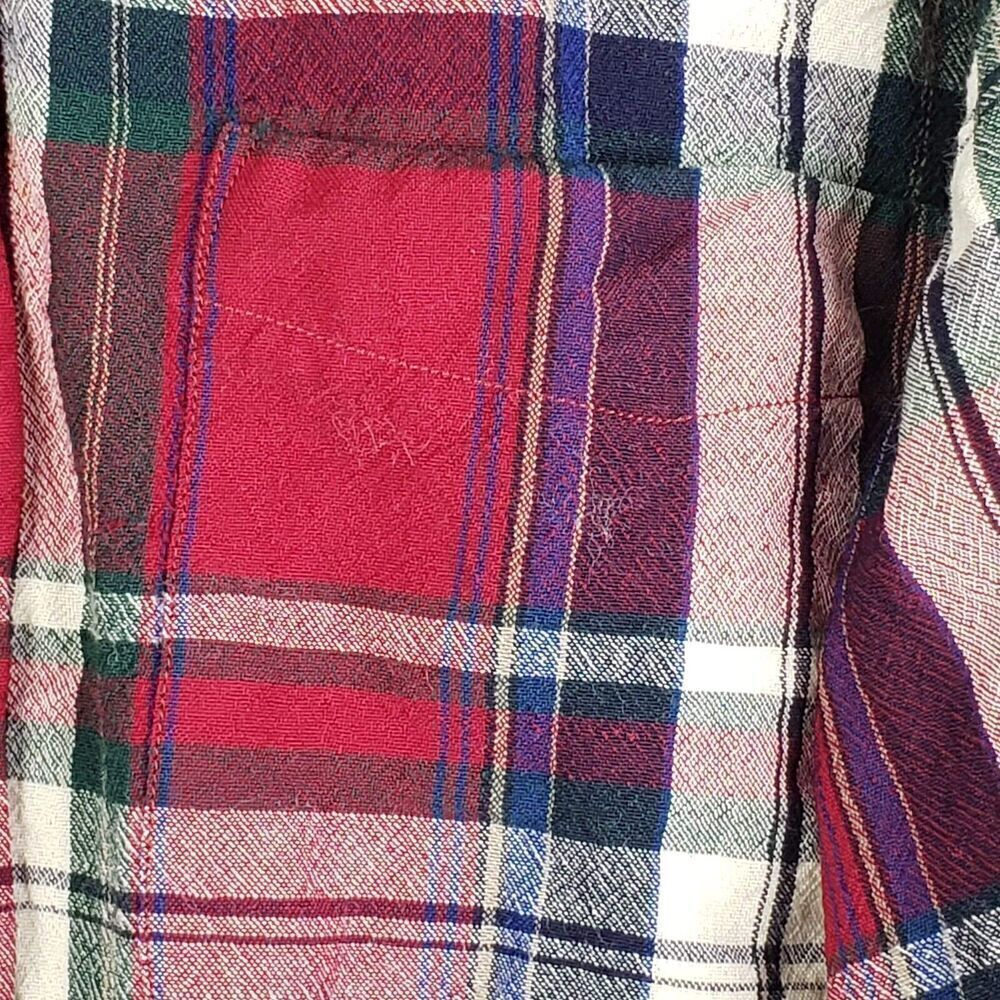 Pendleton Shirt Mens Vintage Board Wool Red Plaid Long Sleeve Button Down - Picture 6 of 9